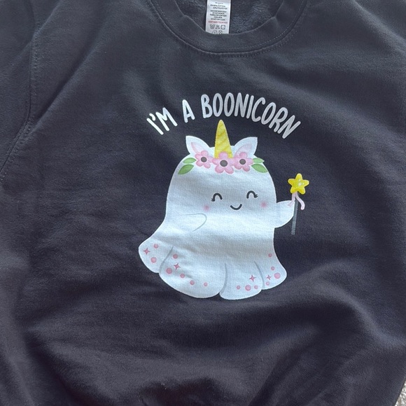 Black crewneck sweatshirt 'I'm a Boonicorn' with cute girly unicorn design - Picture 6 of 9